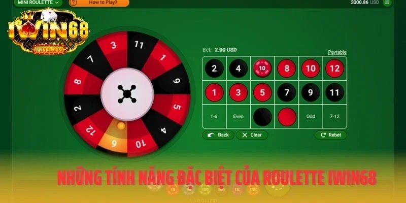 Những tính năng đặc biệt của Roulette IWIN68